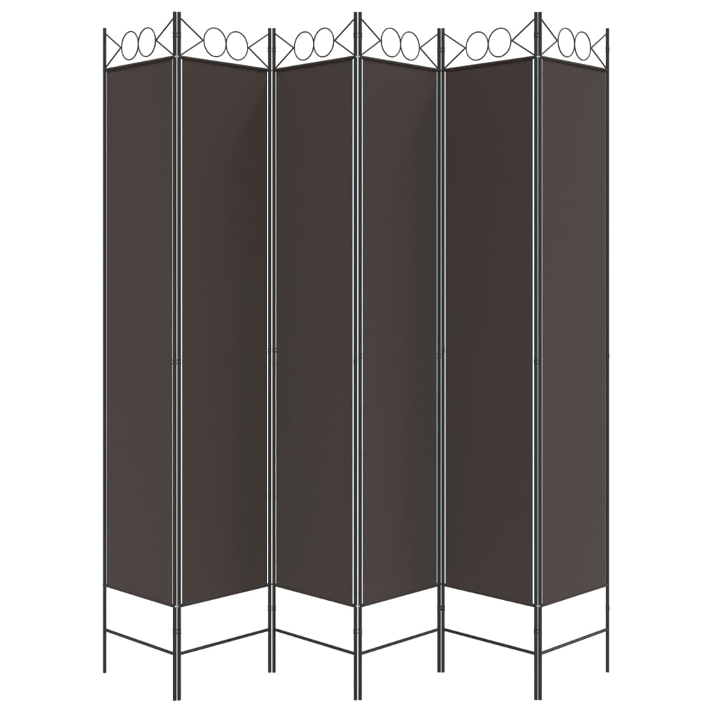 6-Panel Room Divider Fabric Privacy Screen Paravent Multi Colours/Sizes vidaXL