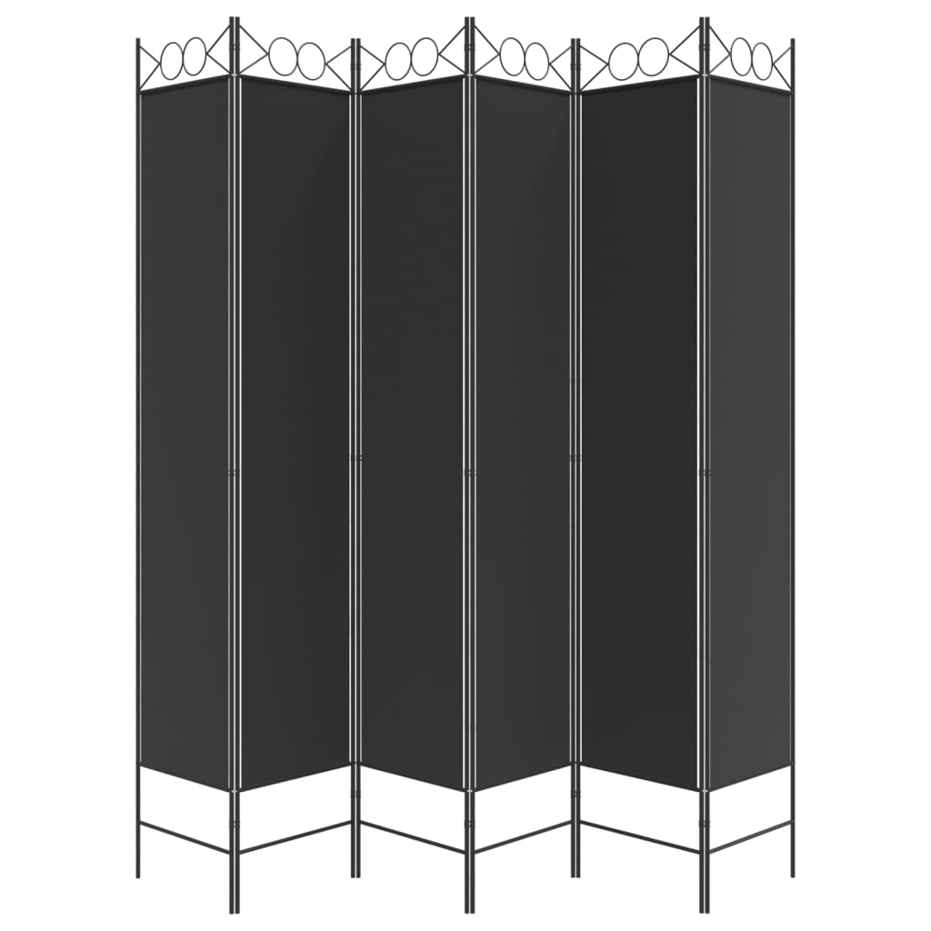 6-Panel Room Divider Fabric Privacy Screen Paravent Multi Colours/Sizes vidaXL