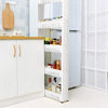 SLIM SLIDE OUT KITCHEN TROLLEY BATHROOM RACK HOLDER STORAGE SHELF ON WHEELS