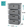 Fabric Chest of Drawers Cabinet Bedside Table Organiser Storage Unit 3/4 Drawer