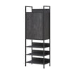 Zahra Bedroom Furniture Open Wardrobe Drawers Cabinet Modern Storage Black