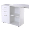 Computer Desk Table Workstation L Shape Drawer Shelf File Cabinet Home Office