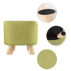 Luxury Padded Wooden Footstool Square Stool Wooden 4 Legs Living Room Bedroom UK