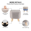 Luxury Padded Wooden Footstool Square Stool Wooden 4 Legs Living Room Bedroom UK