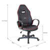 Executive Office/ Gaming Chair PU Leather Adjustable Padded Seat w/ Wheels