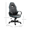 Executive Office/ Gaming Chair PU Leather Adjustable Padded Seat w/ Wheels