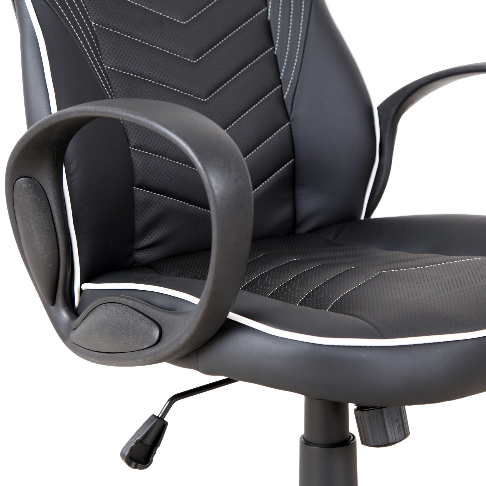 Executive Office/ Gaming Chair PU Leather Adjustable Padded Seat w/ Wheels