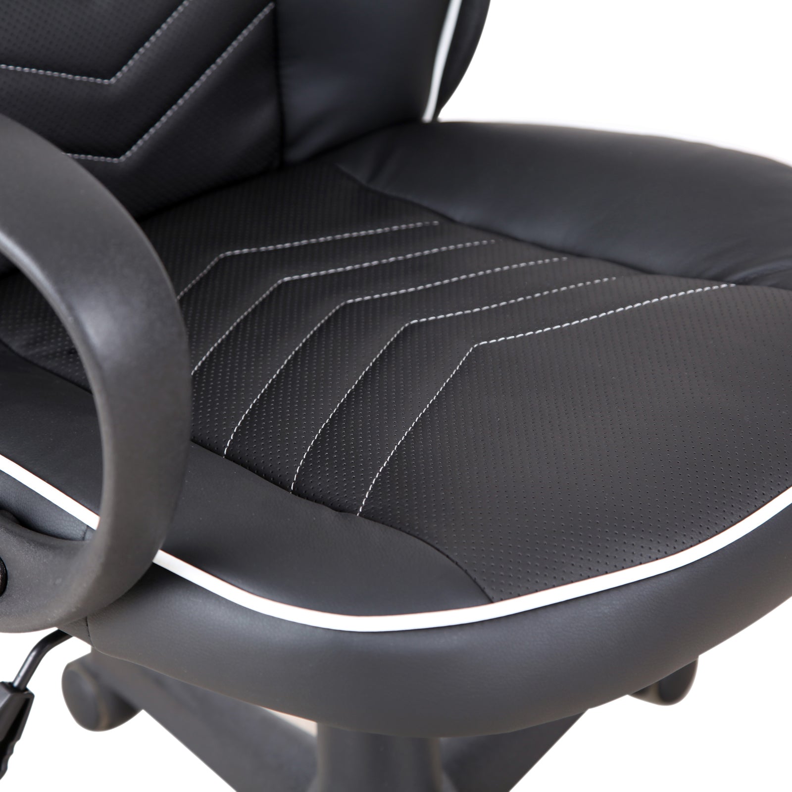 Executive Office/ Gaming Chair PU Leather Adjustable Padded Seat w/ Wheels