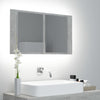 Modern LED Illuminated Bathroom Mirror Cabinet Wall Mounted with Sheft Storage