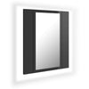 Modern LED Illuminated Bathroom Mirror Cabinet Wall Mounted with Sheft Storage