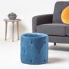 Luxury Footstool Upholstered Buttoned Velvet Pouffe 40 cm Tall