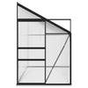 Half Walk-in Greenhouse Alu with Base Frame Lean to Wall Grow House Garden Shed