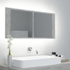 Modern LED Illuminated Bathroom Mirror Cabinet Wall Mounted with Sheft Storage