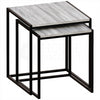Industrial Nest of Tables Set of 2 Coffee Side End Table Living Room Furniture