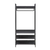 Zahra Bedroom Furniture Open Wardrobe Drawers Cabinet Modern Storage Black