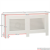 Radiator Cover White Modern Horizontal MDF Wood Grill Cabinet Shelf