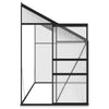 Half Walk-in Greenhouse Alu with Base Frame Lean to Wall Grow House Garden Shed