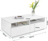 Modern Coffee Gloss Coffee Table NEW RGB LED Design Living Room
