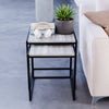 Industrial Nest of Tables Set of 2 Coffee Side End Table Living Room Furniture