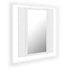 Modern LED Illuminated Bathroom Mirror Cabinet Wall Mounted with Sheft Storage