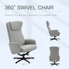 Recliner and Ottoman with 135° Adjustable Backrest Footstool for Home Office