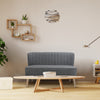 Modern Double Seat Sofa w/ Wood Frame Foam Padding High Back Comfortable