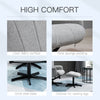 Recliner and Ottoman with 135° Adjustable Backrest Footstool for Home Office