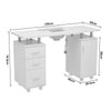 Professional Manicure Table Nail Beauty Salon Station Technician Storage Desk UK