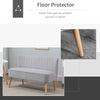 Modern Double Seat Sofa w/ Wood Frame Foam Padding High Back Comfortable