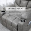 PU Leather Manual Recliner Chair, Recliner Armchair for Living Room
