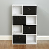 White Cube Kids Storage Unit & Fabric Drawers Childrens Childs Bedroom