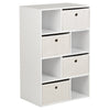 White Cube Kids Storage Unit & Fabric Drawers Childrens Childs Bedroom