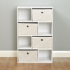 White Cube Kids Storage Unit & Fabric Drawers Childrens Childs Bedroom