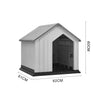 Grey Pet House Large Dog Kennel Indoor Outdoor Weatherproof Animal Shelter Cages