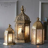 Brass Effect Moroccan Style Metal Lanterns Small Medium Large