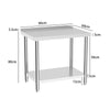 3 4 5 6ft Steel Catering Prep Tables w/ Extra Top Shelf Kitchen Dissecting Bench