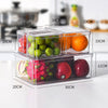 5PCS/PACK Fridge Storage Box with Lid Handle Clear Food Container Plastic Boxes