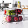 5PCS/PACK Fridge Storage Box with Lid Handle Clear Food Container Plastic Boxes
