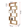 WestWood Modern Book Shelves | 6 Tier S Shape Bookshelf Case Storage - PB01