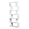 WestWood Modern Book Shelves | 6 Tier S Shape Bookshelf Case Storage - PB01