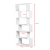 WestWood Modern Book Shelves | 6 Tier S Shape Bookshelf Case Storage - PB01