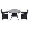 Outdoor Rattan Garden Table Chairs Patio Furniture Bistro Set Dining Table Party