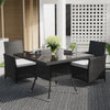 Outdoor Rattan Garden Table Chairs Patio Furniture Bistro Set Dining Table Party