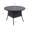 Outdoor Rattan Garden Table Chairs Patio Furniture Bistro Set Dining Table Party