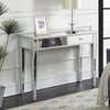 Drawers Glass Dressing Table Mirrored Bedroom Make-Up Console Vanity Table
