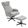 Recliner and Ottoman with 135° Adjustable Backrest Footstool for Home Office