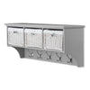 Wooden Coat Rack Wall Mount Storage Hanging Shelf TETBURY Hallway Furniture