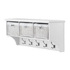 Wooden Coat Rack Wall Mount Storage Hanging Shelf TETBURY Hallway Furniture