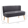 Modern Double Seat Sofa w/ Wood Frame Foam Padding High Back Comfortable