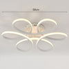 Modern Lamp Ring LED Ceiling Light Floral Petal Chandelier Light Home 58/74CM UK